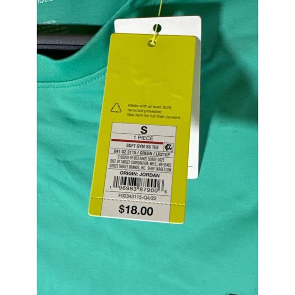 All in Motion Men's Short Sleeve Soft Stretch T-Shirt, Green, Size S, NWT - Picture 4 of 5